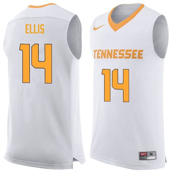 Men #14 Dale Ellis Tennessee Volunteers College Basketball Jerseys Sale-White